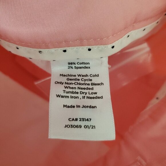 Talbots Perfect Skimmer Pants 4P Petite Pink Capri Midrise Cropped Stretch - Picture 7 of 13